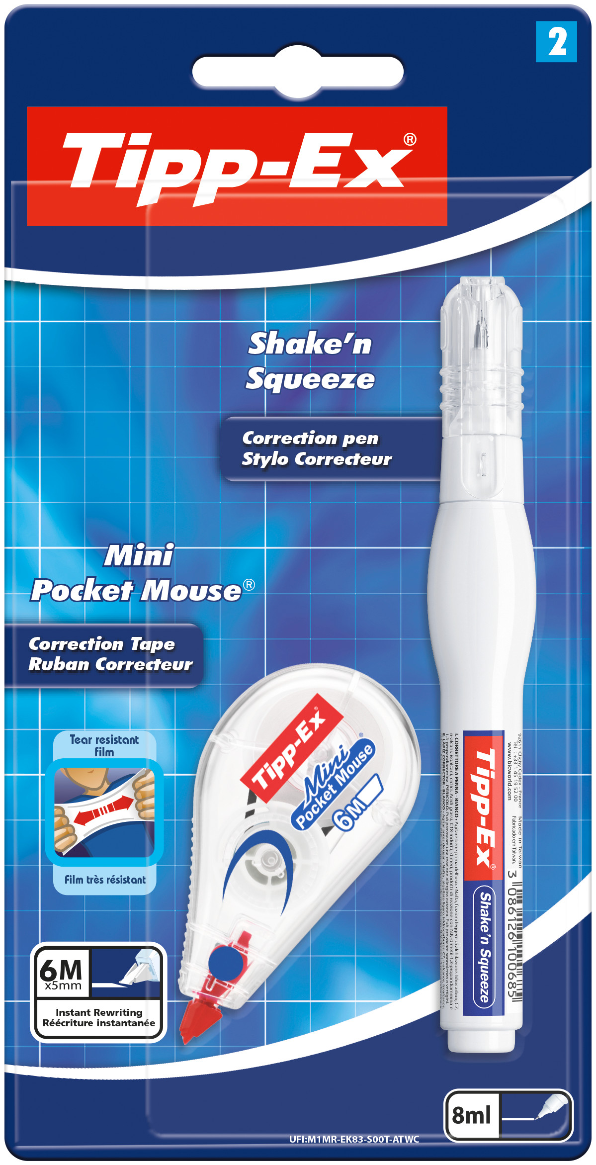 Correttore a penna TIPP-EX Shake'n Squeeze 8 ml