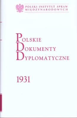Opakowanie Polskie Dokumenty Dyplomatyczne 1931