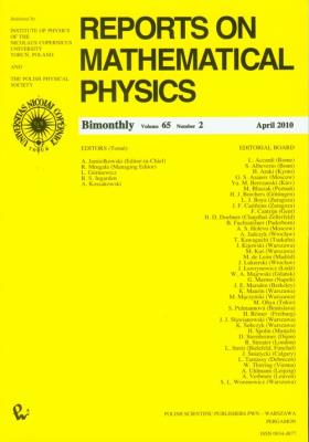 Opakowanie Reports on Mathematical Physics 65/2