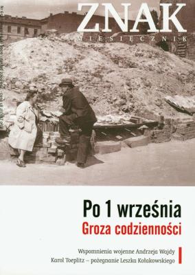 Okładka książki Znak 652 9/2009 Po 1 września groza codzienności