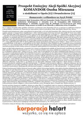 Prospekt emisyjny. Autor: Bartnicki Krzysztof. SmakLiter.pl Okładka książki Prospekt emisyjny