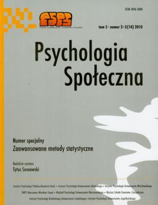 Opakowanie Psychologia społeczna 5 nr 2-3(14)2010