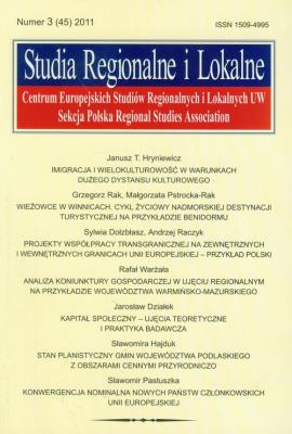 Opakowanie Studia Regionalne i Lokalne 3(45)2011