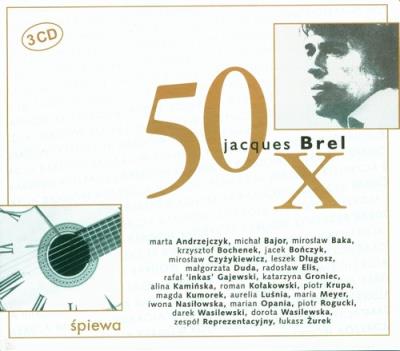 50x Brel. Autor: Jacques Brel. SmakLiter.pl Okładka książki 50x Brel
