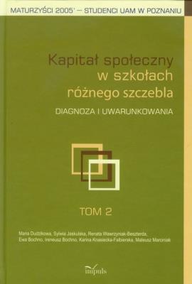 Okładka książki Kapitał społeczny w szkołach różnego szczebla tom 2