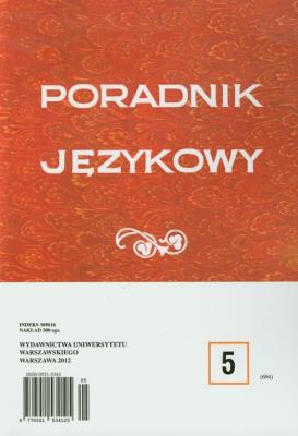 Opakowanie Poradnik językowy 5/2012
