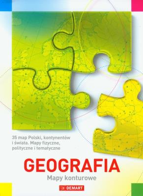 GEOGRAFIA - Mapy konturowe. Autor: Beata Bohdanowicz, Wieczorek Marzena. SmakLiter.pl Okładka książki GEOGRAFIA - Mapy konturowe