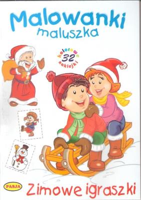 Malowanki maluszka - Zimowe igraszki  PASJA. Autor: Opracowanie zbiorowe. SmakLiter.pl Okładka książki Malowanki maluszka - Zimowe igraszki  PASJA