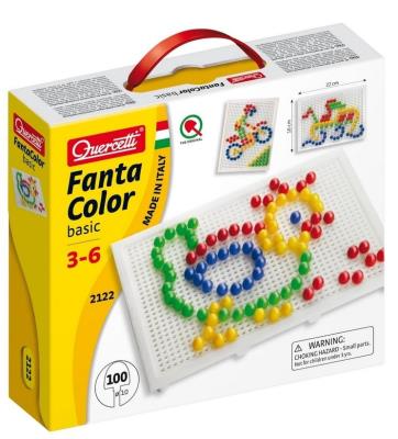 Mozaika Fantacolor Basic 100. Wydawca: Quercetti. SmakLiter.pl Opakowanie Mozaika Fantacolor Basic 100