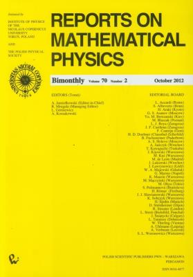 Opakowanie Reports on Mathematical Physics 70/2