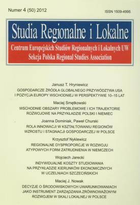 Opakowanie Studia Regionalne i Lokalne 4/2012
