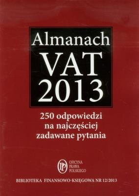 Opakowanie Almanach VAT 2013
