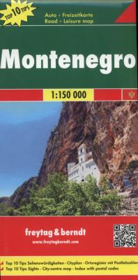 Okładka książki Czarnogóra mapa drogowa 1:150 000