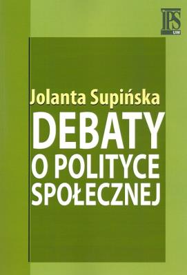 Okładka książki Debaty o polityce społecznej