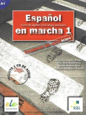 Espanol en marcha 1 ćwiczenia z płytą CD. Autor: Castro Viudez Francisca, Diaz Ballesteros Pilar. SmakLiter.pl Okładka książki Espanol en marcha 1 ćwiczenia z płytą CD