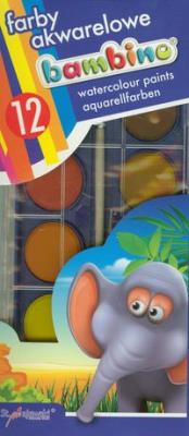 Opakowanie Farby akwarelowe 12 kolorów BAMBINO