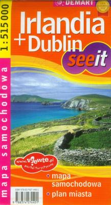 Okładka książki Irlandia Dublin mapa samochodowa 1:515 000