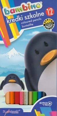 Opakowanie Kredki szkolne Bambino drewniane trójkątne 12 kolorów