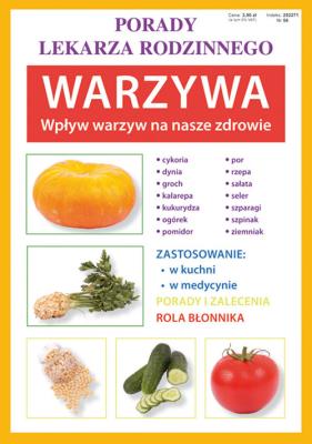 Porady lek. rodzinnego. Warzywa. Wpływ warzyw.... Autor: Anna Kubanowska. SmakLiter.pl Okładka książki Porady lek. rodzinnego. Warzywa. Wpływ warzyw...