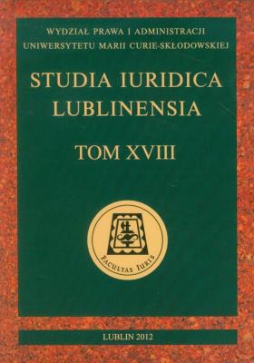 Opakowanie Studia Iuridica Lublinensia tom XVIII