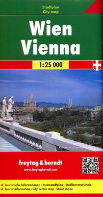 Wiedeń plan miasta 1:25 000. Autor: Opracowanie zbiorowe. SmakLiter.pl Okładka książki Wiedeń plan miasta 1:25 000