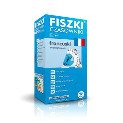 Fiszki Język francuski – Czasowniki dla  początkujących. Autor: Patrycja Wojsyk. SmakLiter.pl Okładka książki Fiszki Język francuski – Czasowniki dla  początkujących