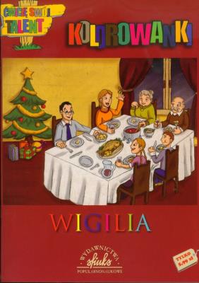 Kolorowanki-Wigilia. Autor: Sadowska Beata. SmakLiter.pl Okładka książki Kolorowanki-Wigilia