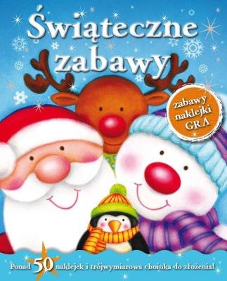 Okładka książki Świąteczne zabawy - zabawy, naklejki, gra