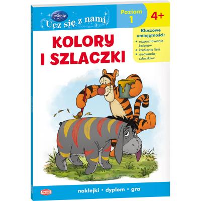 Okładka książki Disney Ucz się z nami Kubuś i przyjaciele Kolory i szlaczki