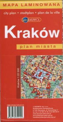 Kraków Plan miasta 1: 22 500. Autor:   Praca zbiorowa. SmakLiter.pl Okładka książki Kraków Plan miasta 1: 22 500