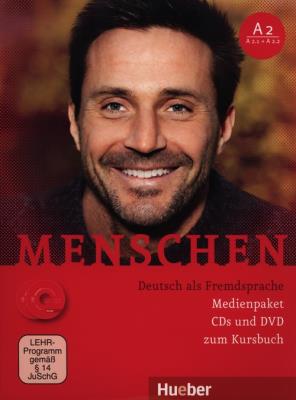 Menschen A2 (A2/1+A2/2) Medienpaket CDs und DVD zum Kursbuch. Wydawca: Hueber Verlag. SmakLiter.pl Opakowanie Menschen A2 (A2/1+A2/2) Medienpaket CDs und DVD zum Kursbuch