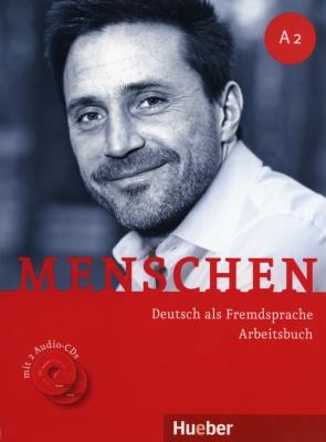Menschen A2 Arbeitsbuch mit 2 CD. Autor: Breitsameter Anna, Glas-Peters Sabine, Pude Angela. SmakLiter.pl Okładka książki Menschen A2 Arbeitsbuch mit 2 CD