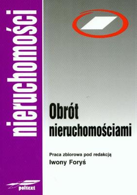 Obrót nieruchomościami. Autor: Iwona Foryś. SmakLiter.pl Okładka książki Obrót nieruchomościami