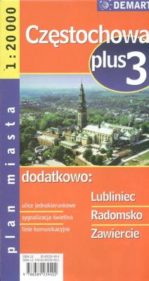Okładka książki Plan Miasta Częstochowa 1:20 000 DEMART