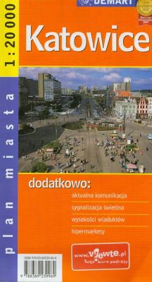 Okładka książki Plan Miasta Katowice 1:20 000 DEMART