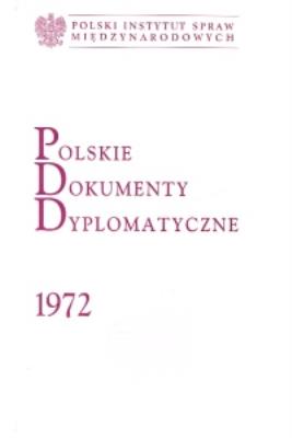 Opakowanie Polskie dokumenty dyplomatyczne 1972