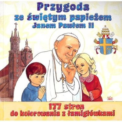 Przygoda ze świętym papieżem Janem Pawłem II. Autor: Sulencki Adam. SmakLiter.pl Okładka książki Przygoda ze świętym papieżem Janem Pawłem II
