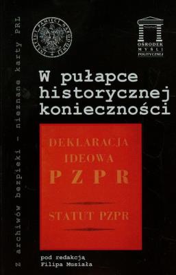 Okładka książki W pułapce historycznej konieczności t.20