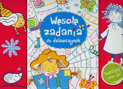Okładka książki Wesołe zadania dla dziewczynek. Naklejaj i baw się