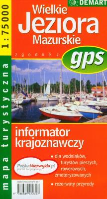 Okładka książki Wielkie Jeziora Mazurskie mapa turystyczna