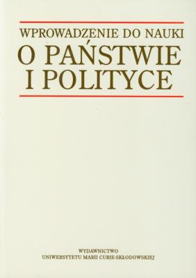 Okładka książki Wprowadzenie do nauki o państwie i polityce