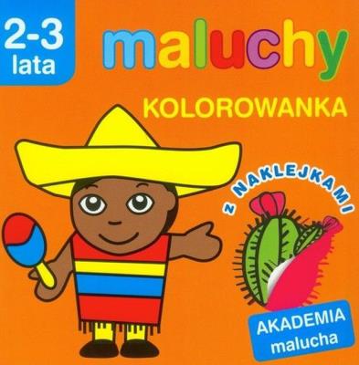 Akademia Malucha. Kolorowanka z naklejkami. Autor: Irma Pikiene. SmakLiter.pl Okładka książki Akademia Malucha. Kolorowanka z naklejkami