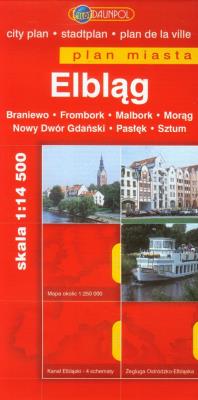 Elbląg plan miasta 1:14 500. Autor: Opracowanie zbiorowe. SmakLiter.pl Okładka książki Elbląg plan miasta 1:14 500