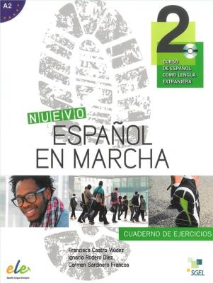 Nuevo Espanol en marcha 2 Ćwiczenia + CD. Autor: Castro Viudez Francisca. SmakLiter.pl Okładka książki Nuevo Espanol en marcha 2 Ćwiczenia + CD