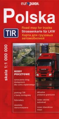 Polska mapa drogowa TIR 1:1 000 000. Autor:   Praca zbiorowa. SmakLiter.pl Okładka książki Polska mapa drogowa TIR 1:1 000 000