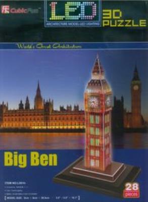 Okładka książki Puzzle 3D Led Zegar Big Ben