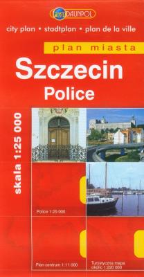 Szczecin Police plan miasta 1:25 000. Autor: Opracowanie zbiorowe. SmakLiter.pl Okładka książki Szczecin Police plan miasta 1:25 000