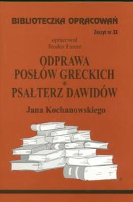 Okładka książki Biblioteczka opracowań nr 033 Odprawa posłów ...