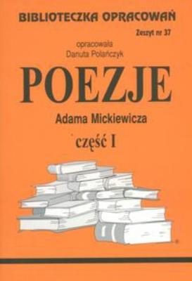 Okładka książki Biblioteczka opracowań nr 037 Poezje cz.1