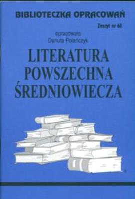 Okładka książki Biblioteczka opracowań nr 061 Literatura Średniow